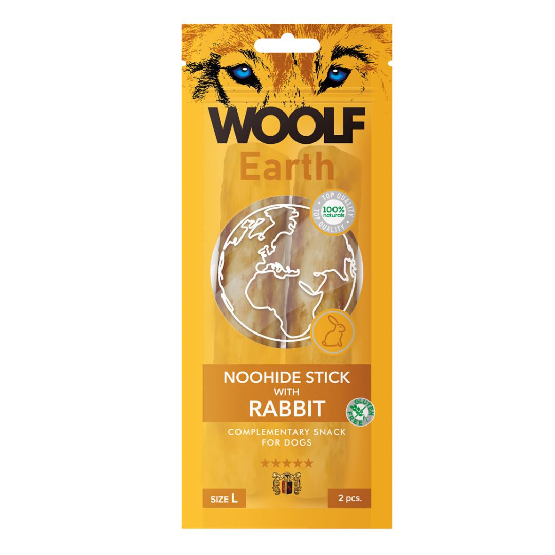 Woolf noohide stick_nyúl_L Woolf Earth Noohide Kollagénes Rúd Nyúllal