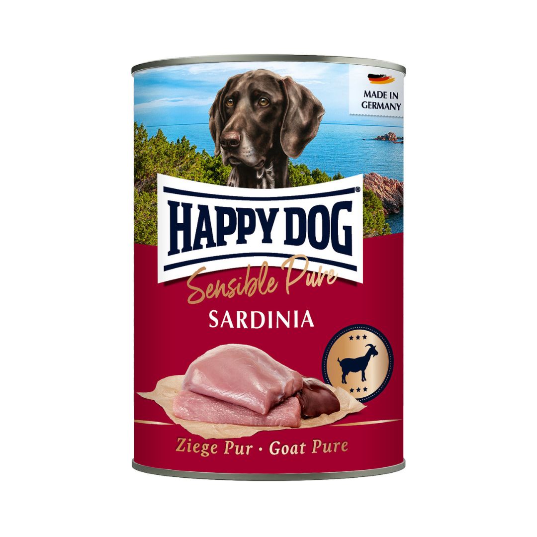 HappyDog_Sensible_Pure_Sardinia_400g Happy Dog Sensible Pure Sardinia - Kecskehússal
