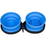 Kiwi Walker Double Travel Slowfeeder Etető/Itatótál - Kék - Image 2