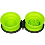 Kiwi Walker Double Travel Slowfeeder Etető/Itatótál - Zöld - Image 2