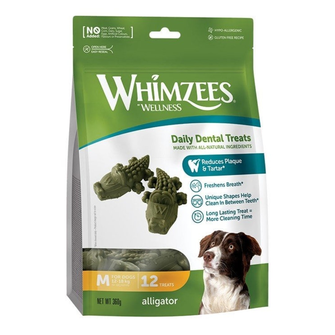 Whimzees Dental Treats Aligátor M_12db Whimzees Aligátor M_12db
